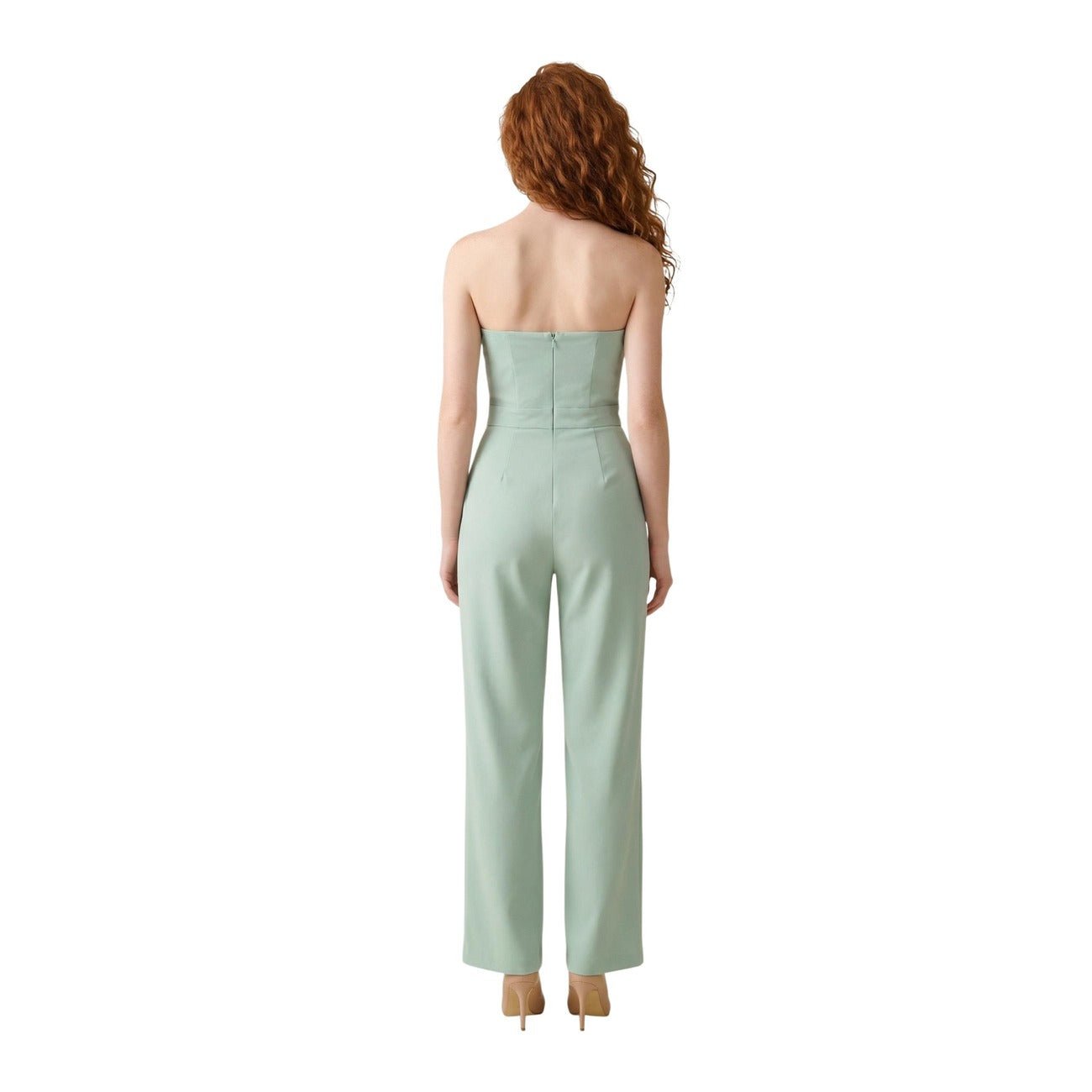 Artigli Elegante Dames Jumpsuit – Mintgroene Wide Leg Jumpsuit - Zenvogue.