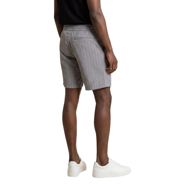 Armani Exchange Sweatshort Heren – Lichtgrijze Premium Short met Patroon - Zenvogue.