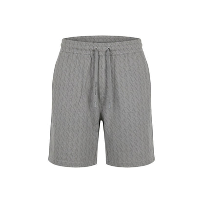 Armani Exchange Sweatshort Heren – Lichtgrijze Premium Short met Patroon - Zenvogue.