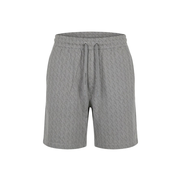 Armani Exchange Sweatshort Heren – Lichtgrijze Premium Short met Patroon