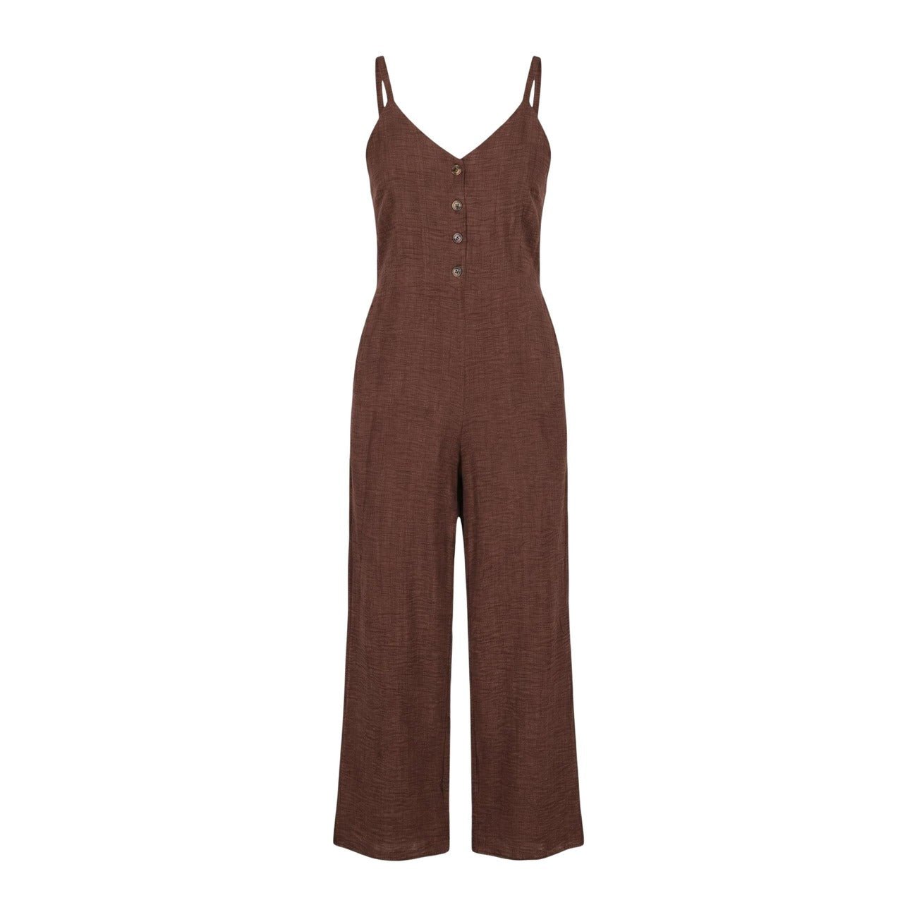 Artigli Dames Jumpsuit Bruin – Elegante Wide Leg Jumpsuit - Zenvogue.