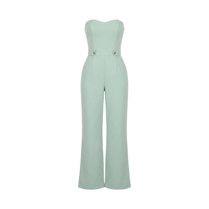 Artigli Elegante Dames Jumpsuit – Mintgroene Wide Leg Jumpsuit - Zenvogue.