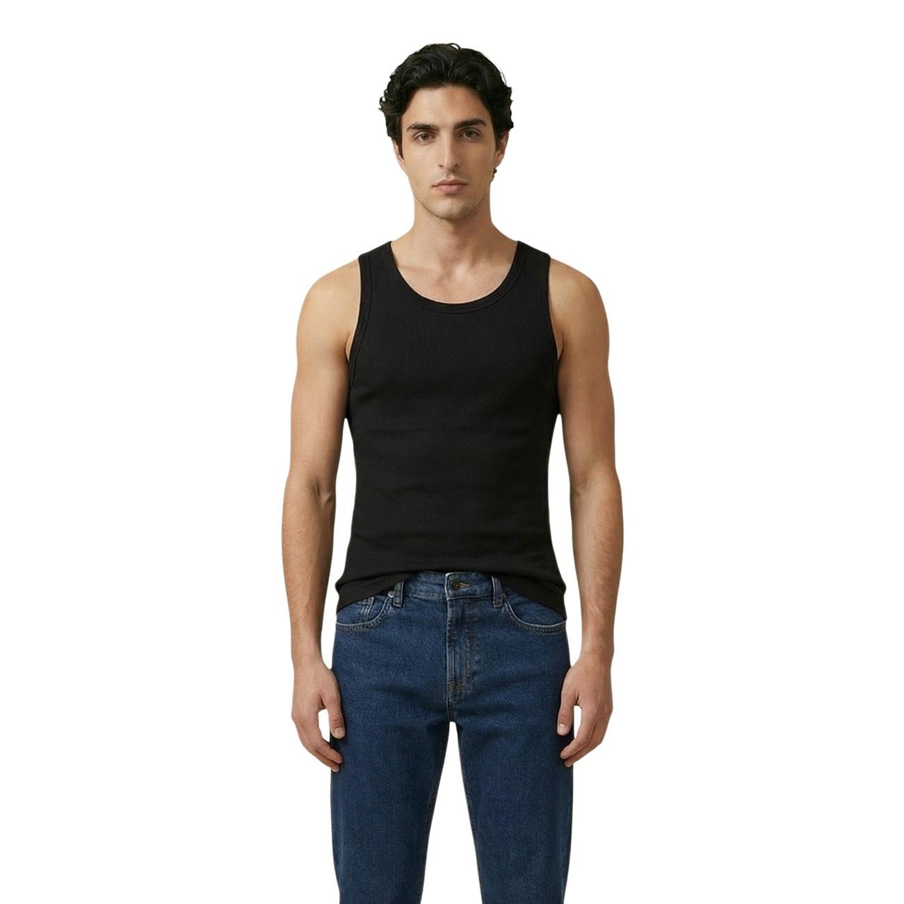 Calvin Klein Heren Tank Top – Zwart Designer Sleeveless Shirt - Zenvogue.