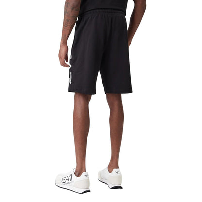 EA7 Emporio Armani Sportshort Heren – Zwarte Logo Shorts Premium Fit - Zenvogue.