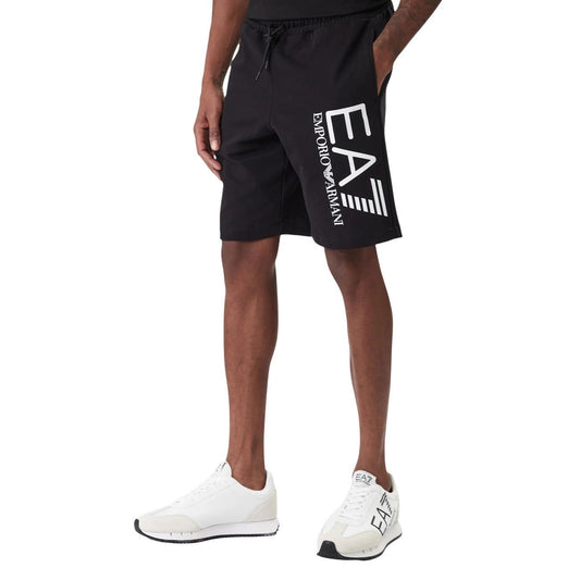 EA7 Emporio Armani Sportshort Heren – Zwarte Logo Shorts Premium Fit - Zenvogue.
