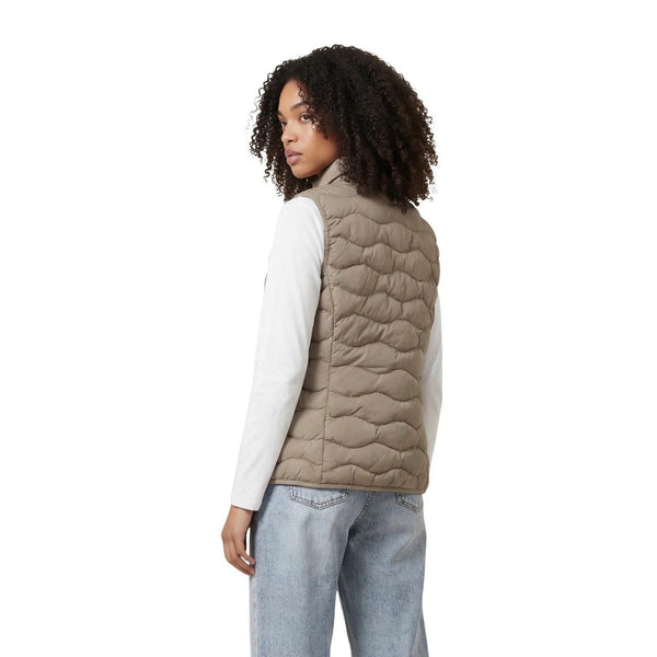 EA7 Dames Bodywarmer Taupe – Licht Gewatteerd Vest