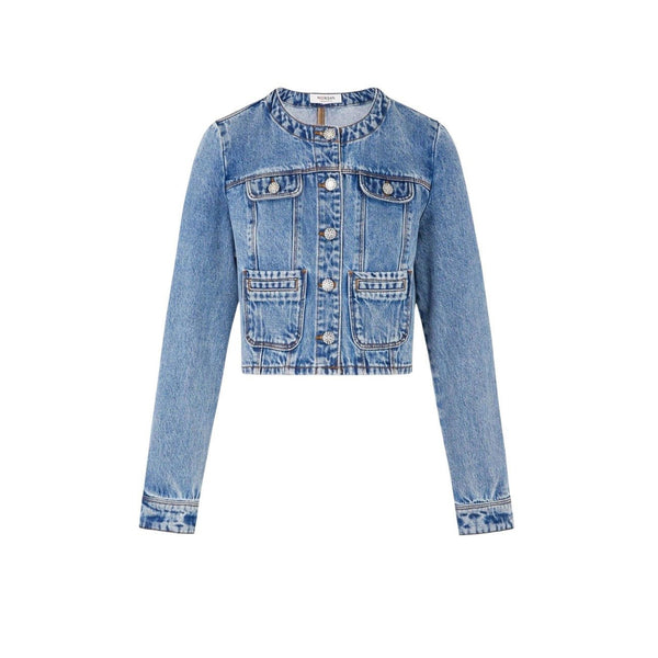 Morgane de Toi Cropped Denim Jacket – Trendy Dames Jeans Jas
