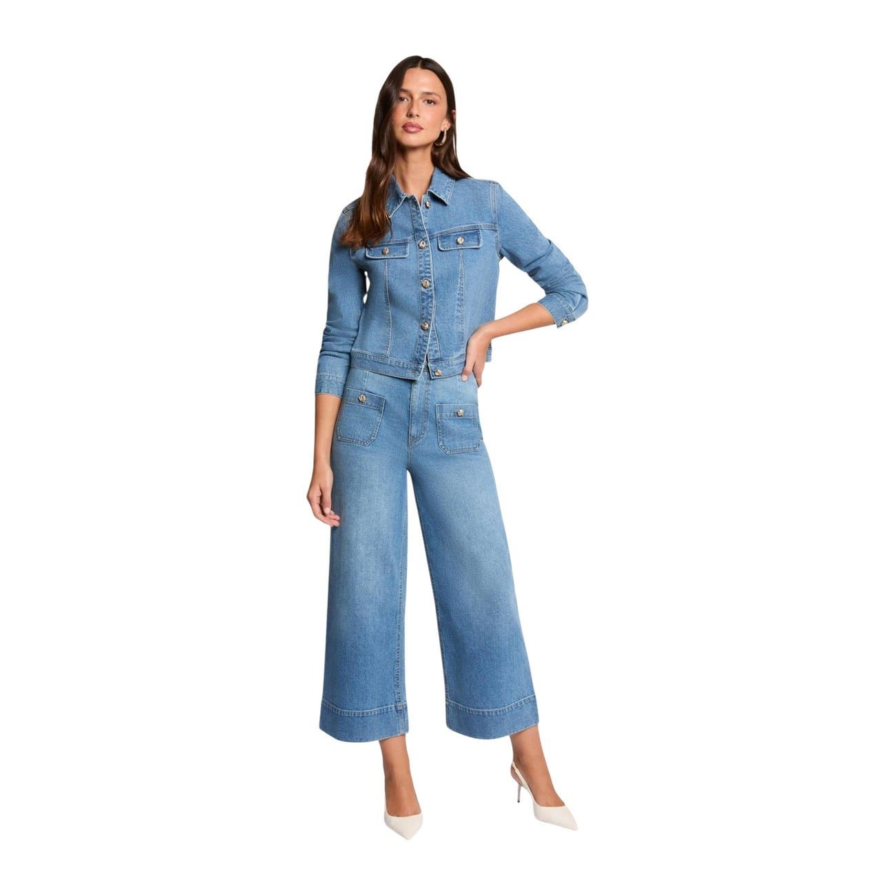 Morgane de Toi Denim Culotte Dames – High Waist Wide Leg - Zenvogue.