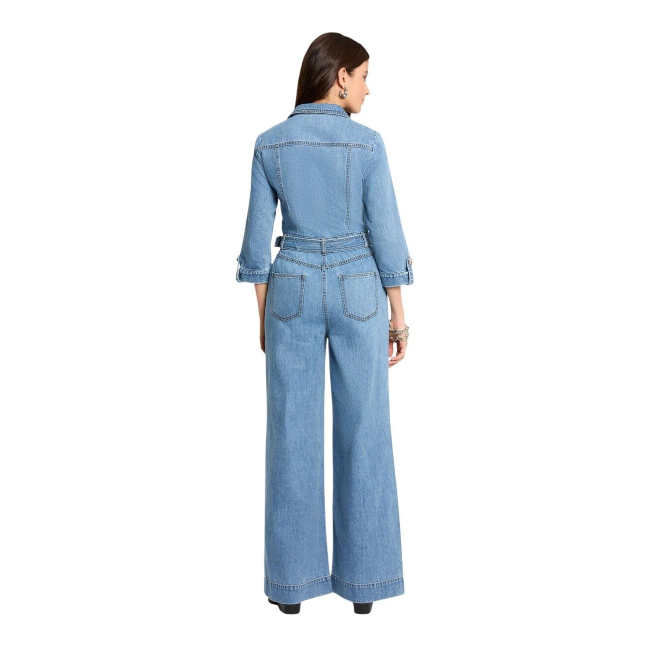 Morgane de Toi Denim Dames Jumpsuit – Wide Leg Jeans Jumpsuit - Zenvogue.