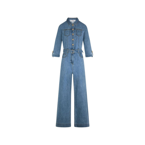 Morgane de Toi Denim Dames Jumpsuit – Wide Leg Jeans Jumpsuit