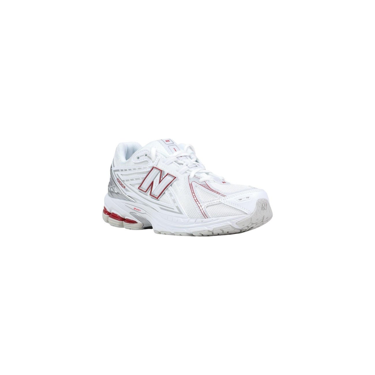 New Balance 1906R Dames Sneakers Wit Rood – Sportieve Lifestyle Sneakers met Demping - Zenvogue.