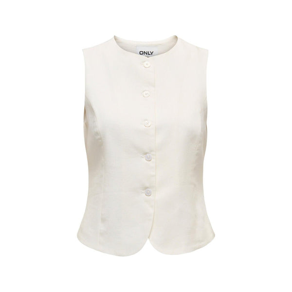 ONLY Mouwloze Dames Top – Elegante Beige Vest Top