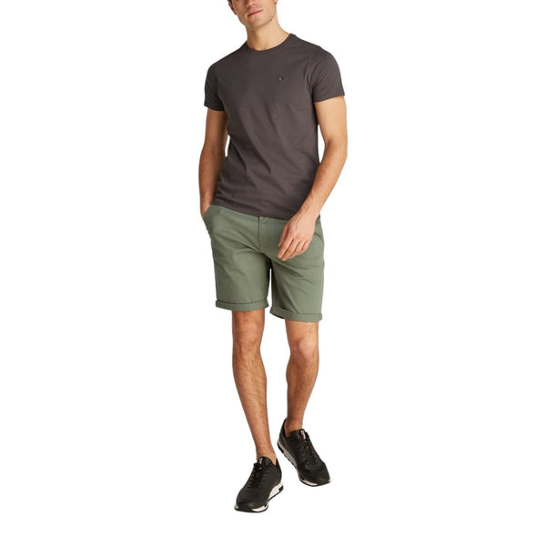 Tommy Hilfiger Chino Shorts Heren – Groene Zomer Short Premium Fit - Zenvogue.