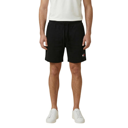 Tommy Hilfiger Sweatshort Heren – Zwarte Lounge Short Premium Comfort - Zenvogue.