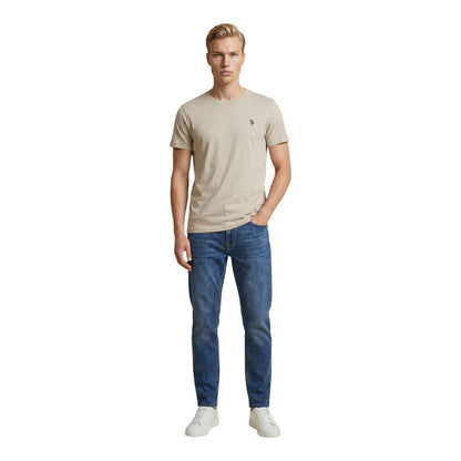 U.S. Polo Assn. T-Shirt Heren – Groen Basic Shirt met Logo Premium Fit - Zenvogue.