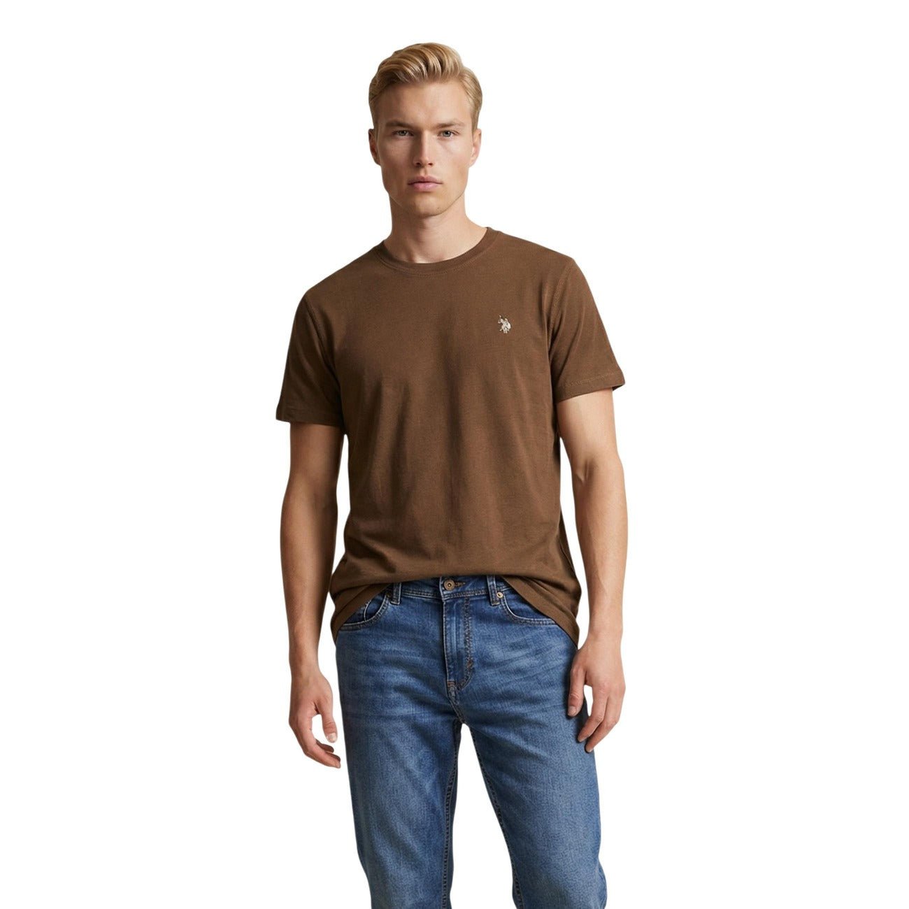 U.S. Polo Assn. T-Shirt Heren – Zwart Basic Shirt met Logo Premium Fit - Zenvogue.