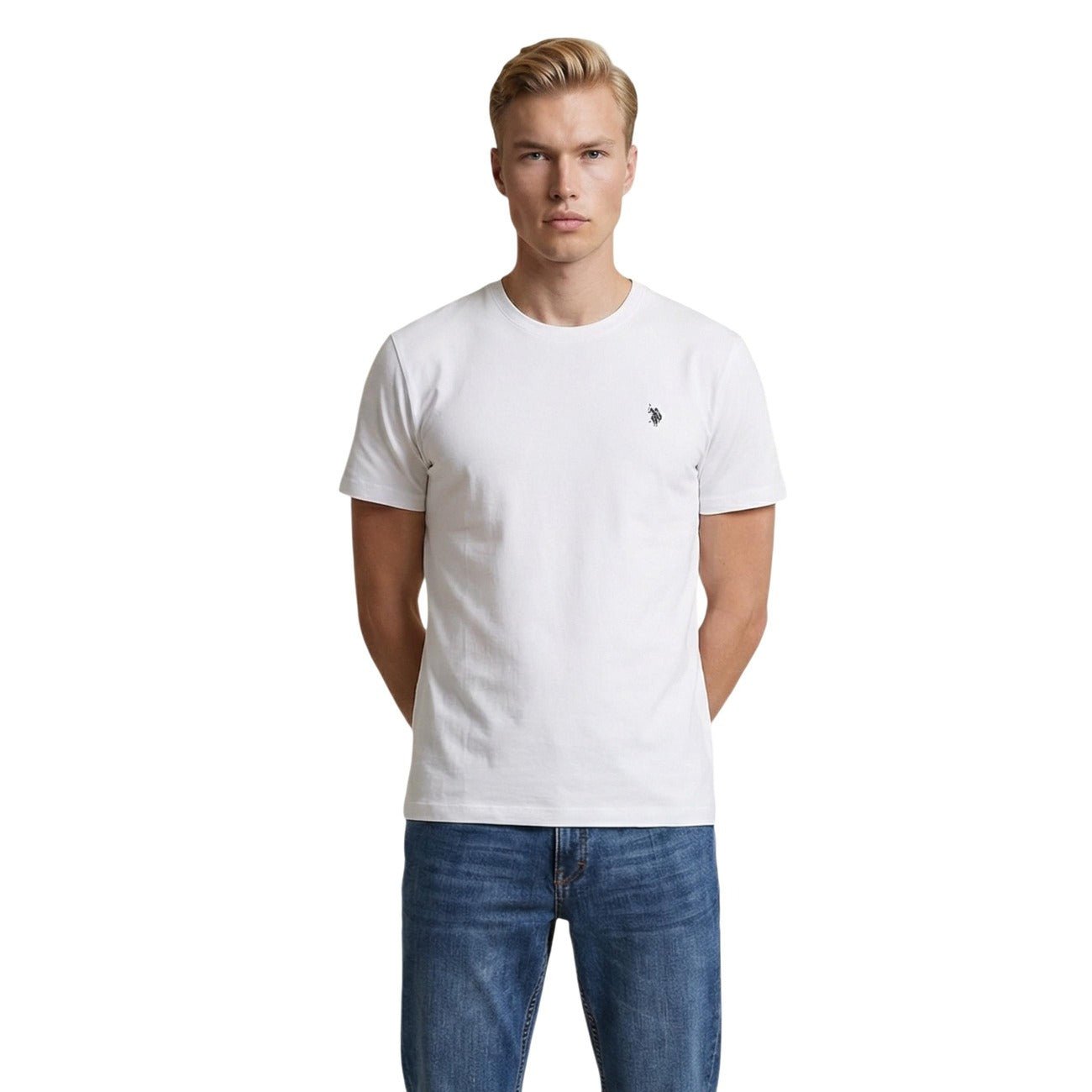 U.S. Polo Assn. T-Shirt Heren – Zwart Basic Shirt met Logo Premium Fit - Zenvogue.